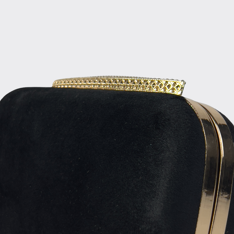 Velvet Black Clutch