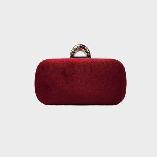 Velvet Red Clutch - Ring Edition