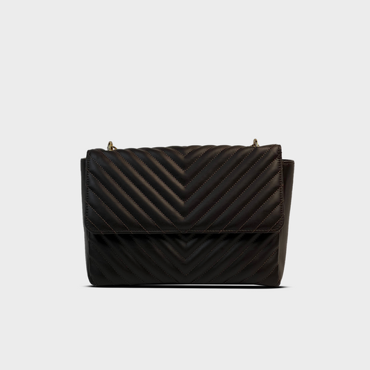 Chasmic Quilted Bag - Dark Brown