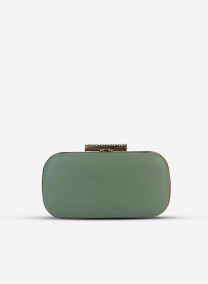 Textured Clutch - Sea Green