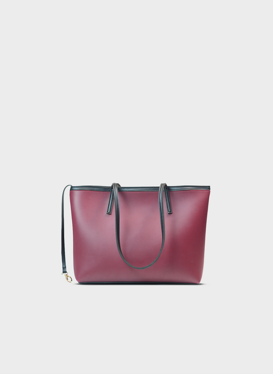 FAMTote - Burgundy with Detachable Pouch