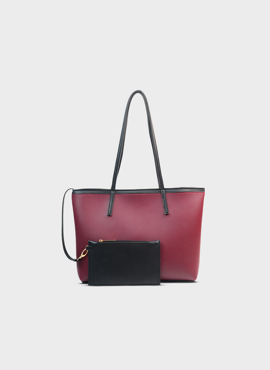 FAMTote - Burgundy with Detachable Pouch