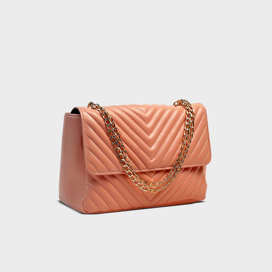 Chasmic Quilted Bag - Peach