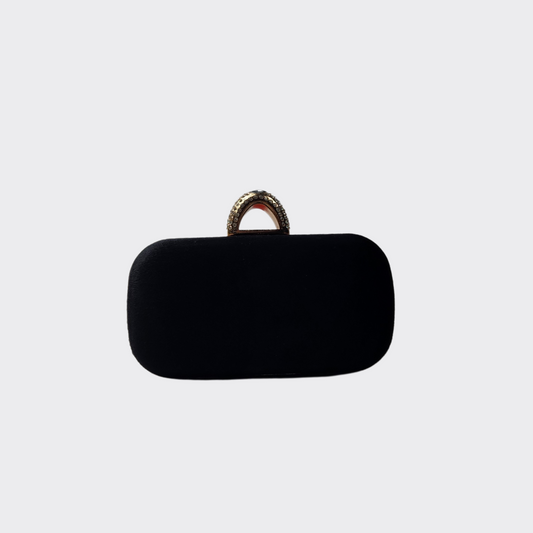 Velvet Black Clutch - Ring Edition