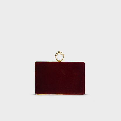 Velvet Red Clutch