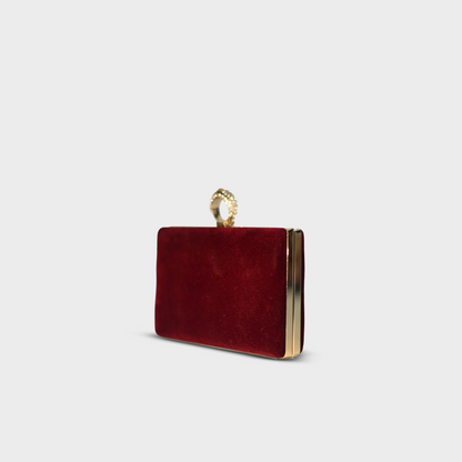 Velvet Red Clutch