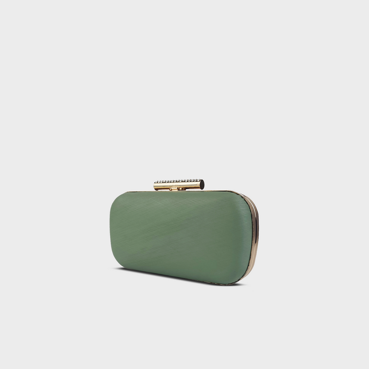 Textured Clutch - Sea Green