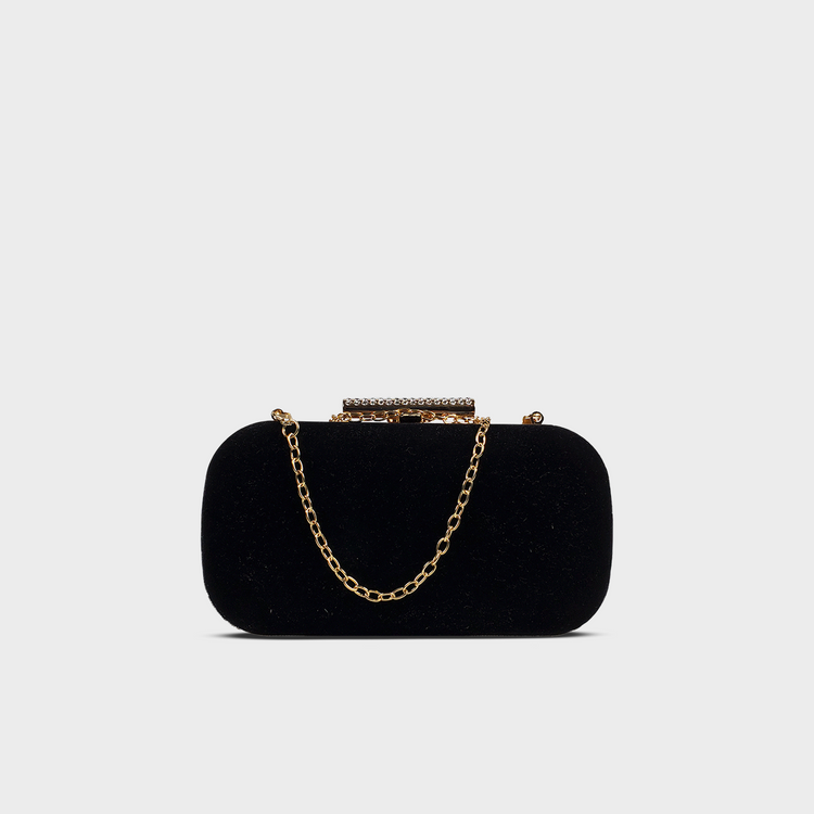 velvet black clutch image